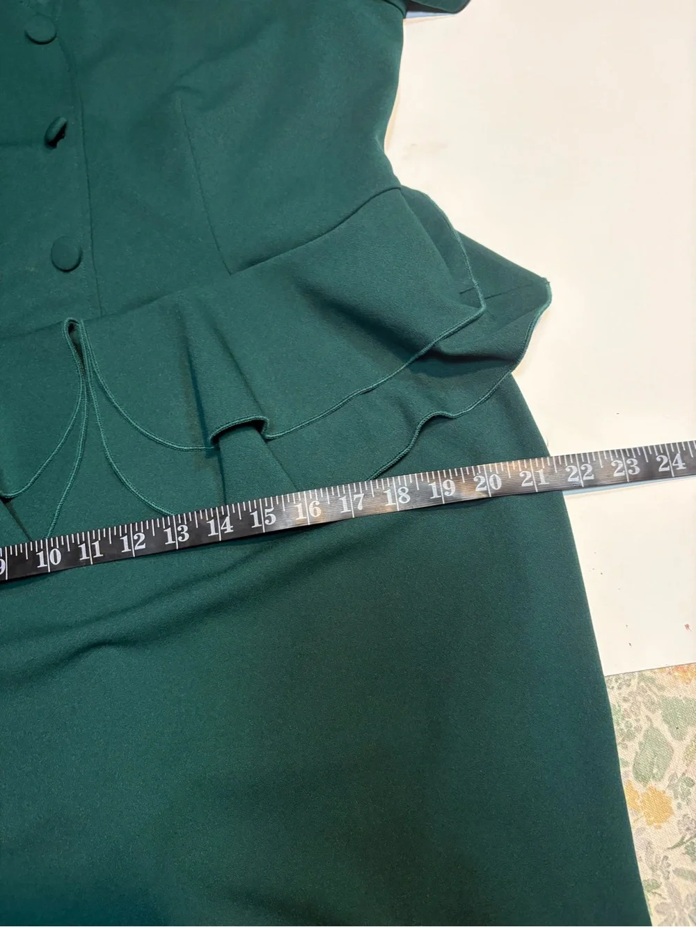 Aisize Reproduction Women's 1940s Vintage Square Peplum Bodycon Dress - Picture 11 of 14